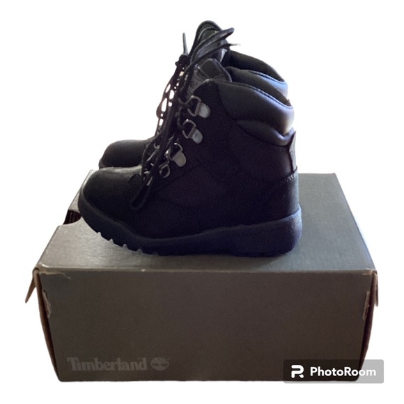 NIB-Timberland Toddler Petits TB044890 Black Boots. - Picture 2 of 4